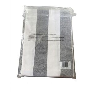 Sephora Bi Turkish Towel Grey White Striped Cotton Fringe Tassel Beach Bath New